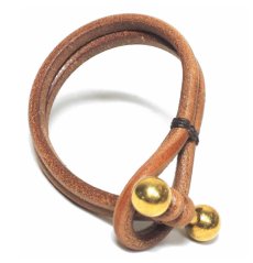 画像2: JUTTA NEUMANN Leather Wrist Band ブレスレット　color : Natural Tan　size : S, M, L (2)