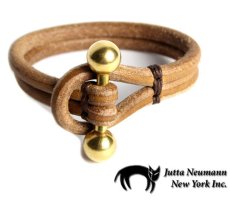 画像1: JUTTA NEUMANN Leather Wrist Band ブレスレット　color : Natural Tan　size : S, M, L (1)