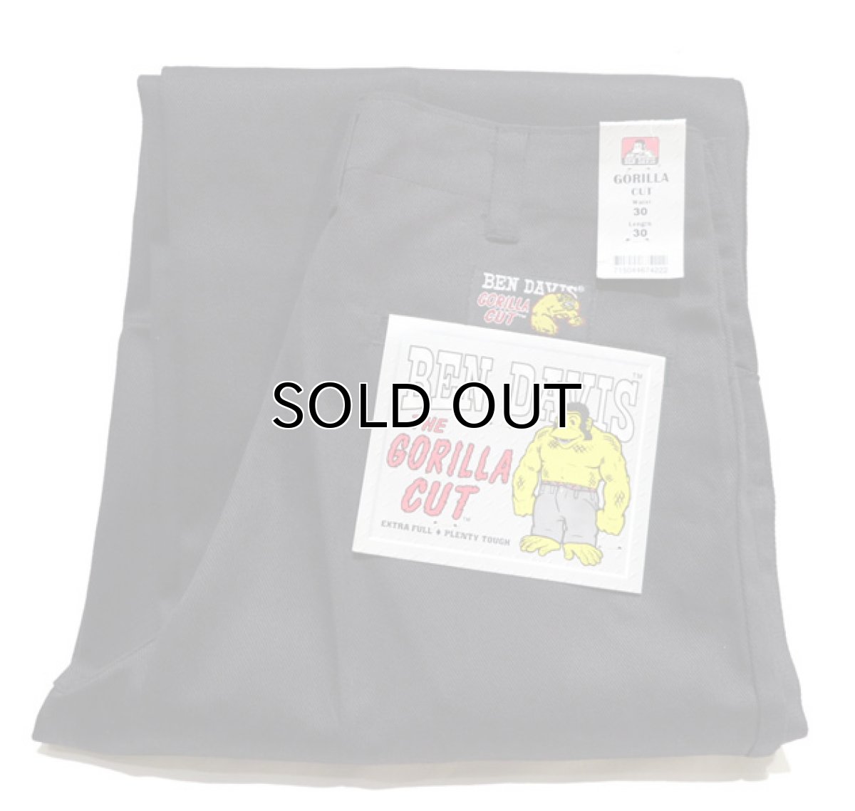 画像8: BEN DAVIS  "THE GORILLA CUT" Wide Work Pants　BLACK　size w 30 / w 32 (8)