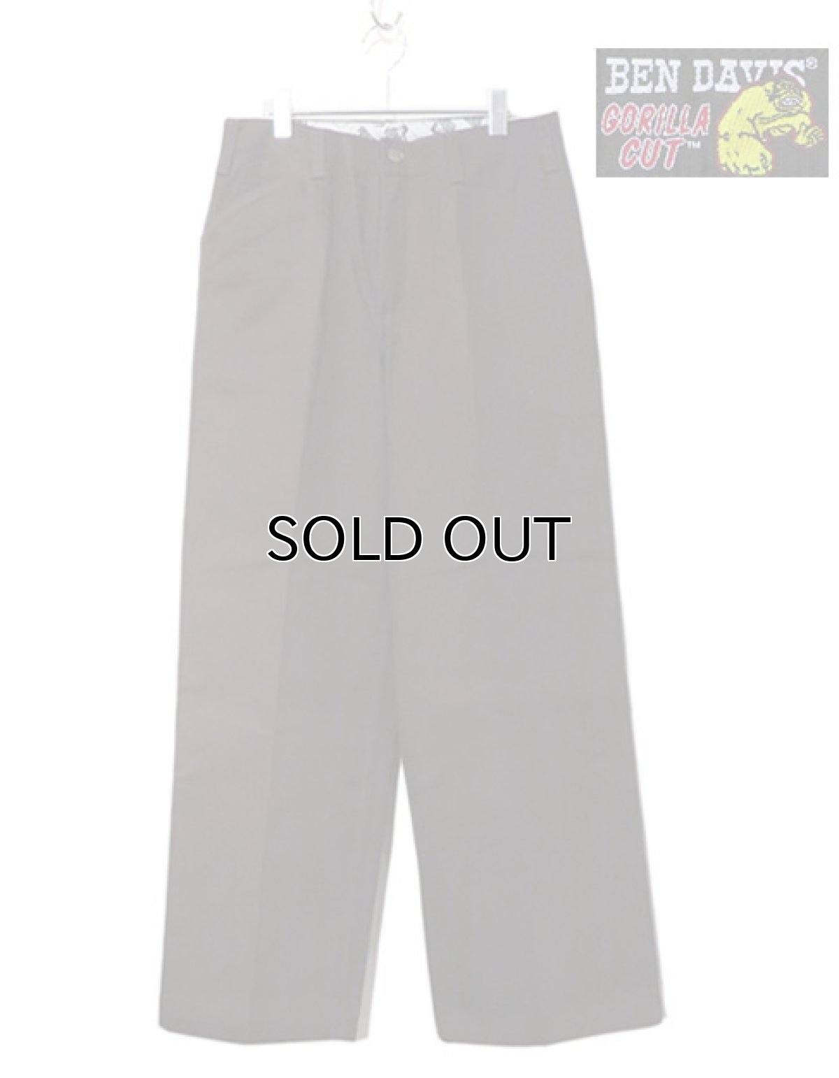 画像2: BEN DAVIS  "THE GORILLA CUT" Wide Work Pants　BROWN　size w 30 / w 32 (2)