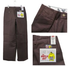 画像3: BEN DAVIS  "THE GORILLA CUT" Wide Work Pants　BROWN　size w 30 / w 32 (3)