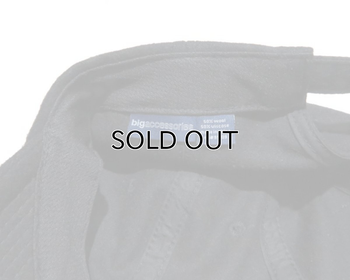 画像6: 6-Panel Wool/Viscose Cap BLACK Free Size (6)