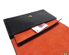 画像5: "JUTTA NEUMANN" Leather Wallet "the Waiter's Wallet"  color : Black / Orange 長財布 (5)