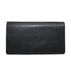 画像2: "JUTTA NEUMANN" Leather Wallet "the Waiter's Wallet"  color : Black / Orange 長財布 (2)