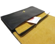画像5: "JUTTA NEUMANN" Leather Wallet "the Waiter's Wallet"  color : Black / Yellow 長財布 (5)