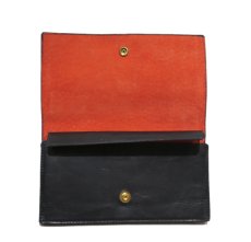 画像3: "JUTTA NEUMANN" Leather Wallet "the Waiter's Wallet"  color : Black / Orange 長財布 (3)