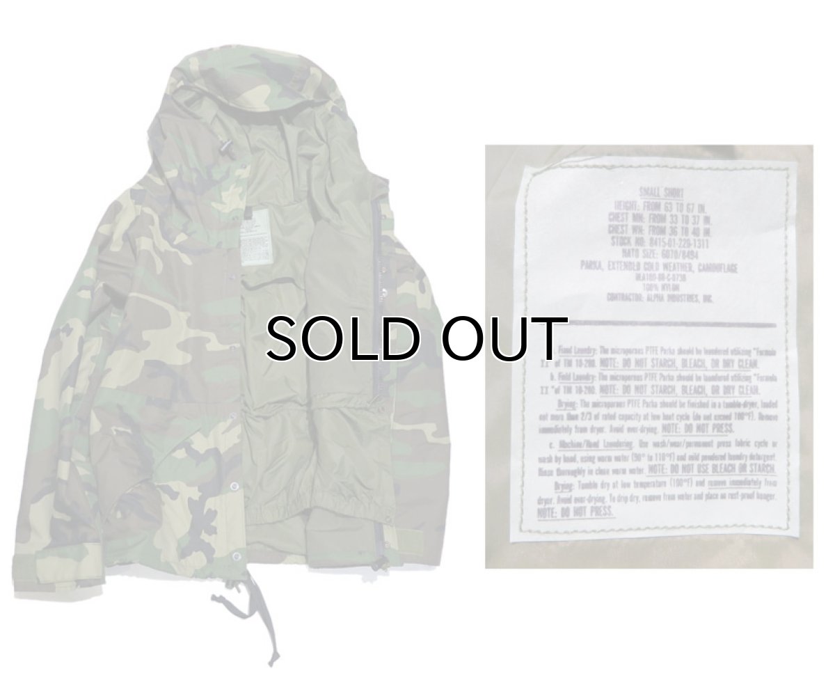 画像5: 1980's U.S. ARMY  ECWCS "GEN I" Gore-Tex Parka  Dead Stock　Woodland Camouflage　size SMALL - SHORT (5)