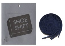 画像1: SHOE SHIFT "Narrow Width" Cotton Shoelace -made in JAPAN- NAVY (1)