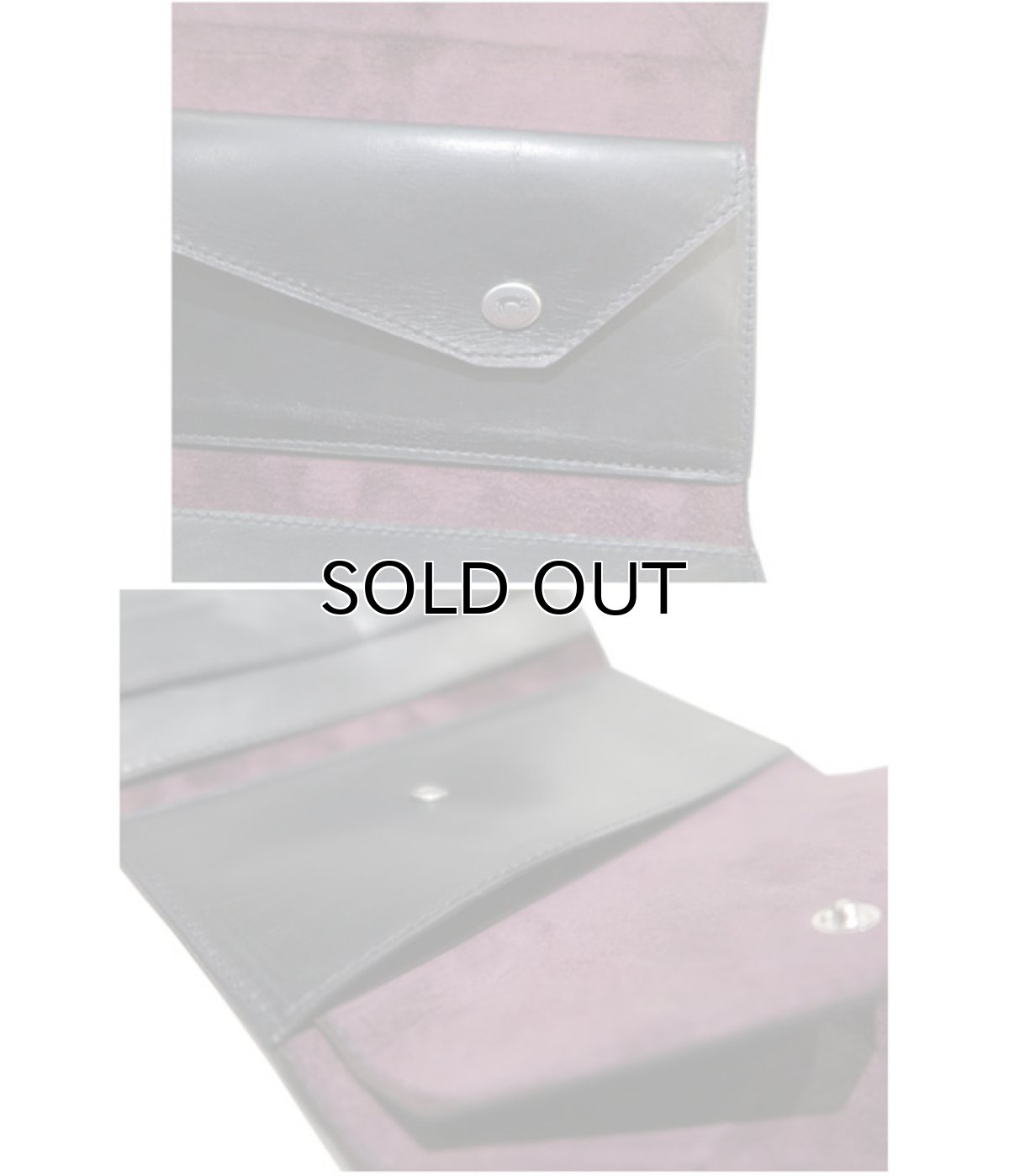 画像7: "JUTTA NEUMANN" Leather Wallet "String Wallet"  color : Black / Brown 長財布 (7)