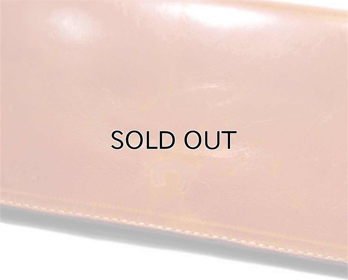 画像4: "JUTTA NEUMANN" Leather Wallet "the Waiter's Wallet"  color : Caramel / Turquoise Blue (4)