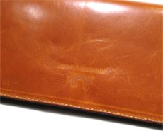 画像4: "JUTTA NEUMANN" Leather Wallet "the Waiter's Wallet"  color : Caramel / Turquoise Blue (4)