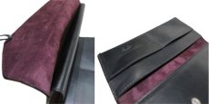 画像8: "JUTTA NEUMANN" Leather Wallet "String Wallet"  color : Black / Brown 長財布 (8)