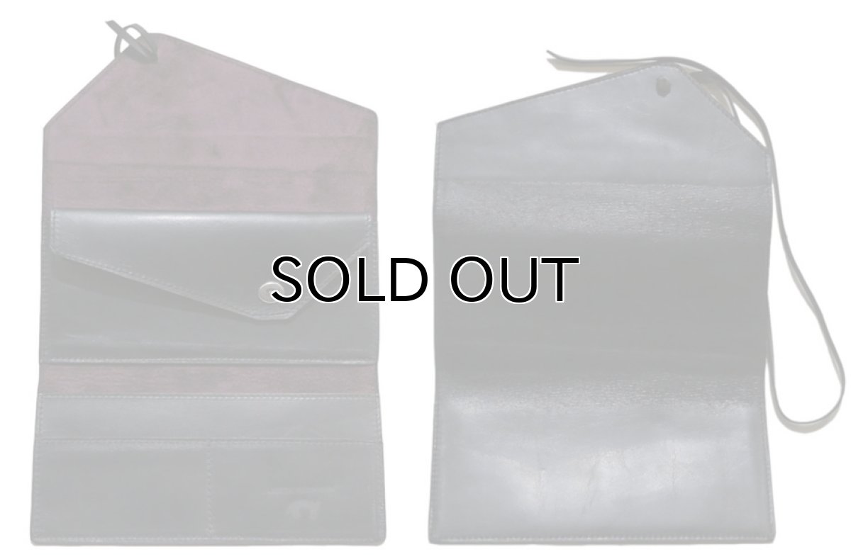 画像6: "JUTTA NEUMANN" Leather Wallet "String Wallet"  color : Black / Brown 長財布 (6)