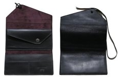 画像6: "JUTTA NEUMANN" Leather Wallet "String Wallet"  color : Black / Brown 長財布 (6)