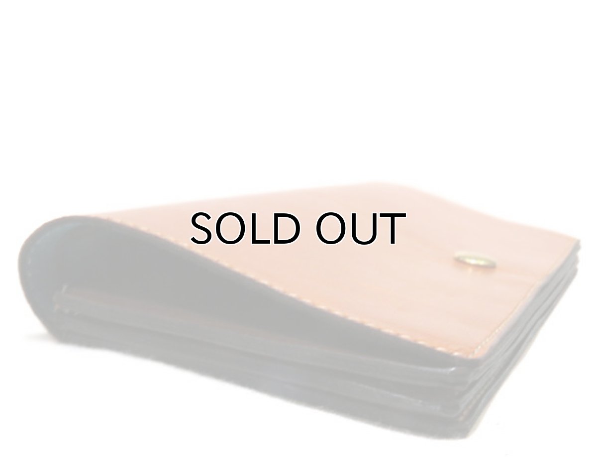 画像5: "JUTTA NEUMANN" Leather Wallet "the Waiter's Wallet"  color : Caramel / Turquoise Blue (5)