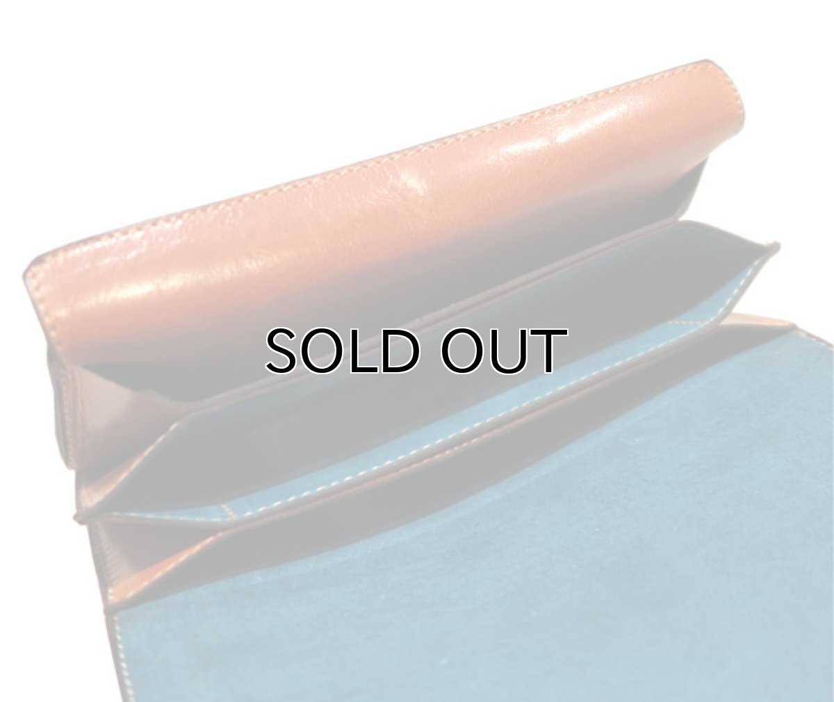 画像8: "JUTTA NEUMANN" Leather Wallet "the Waiter's Wallet"  color : Caramel / Turquoise Blue (8)
