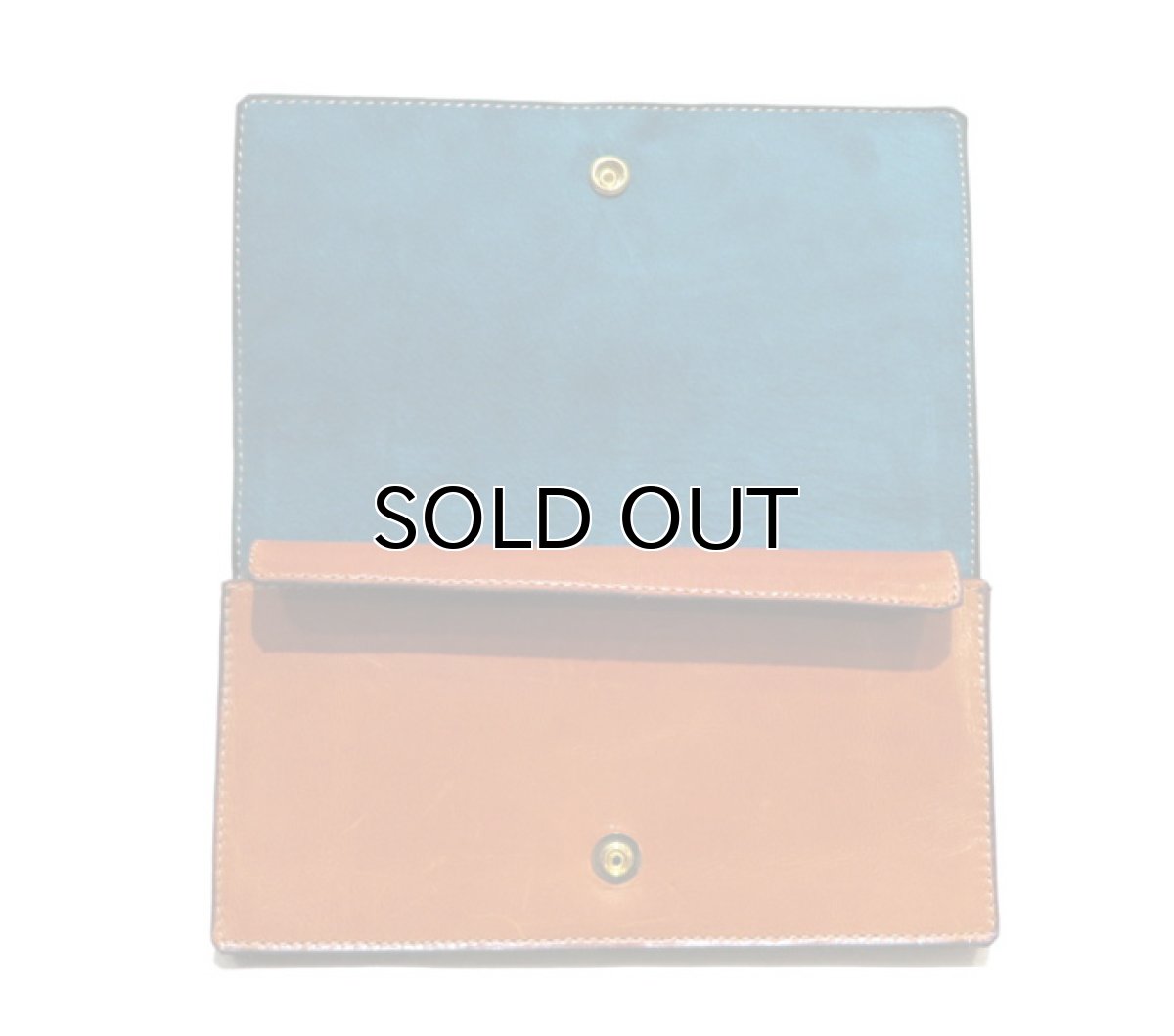 画像6: "JUTTA NEUMANN" Leather Wallet "the Waiter's Wallet"  color : Caramel / Turquoise Blue (6)