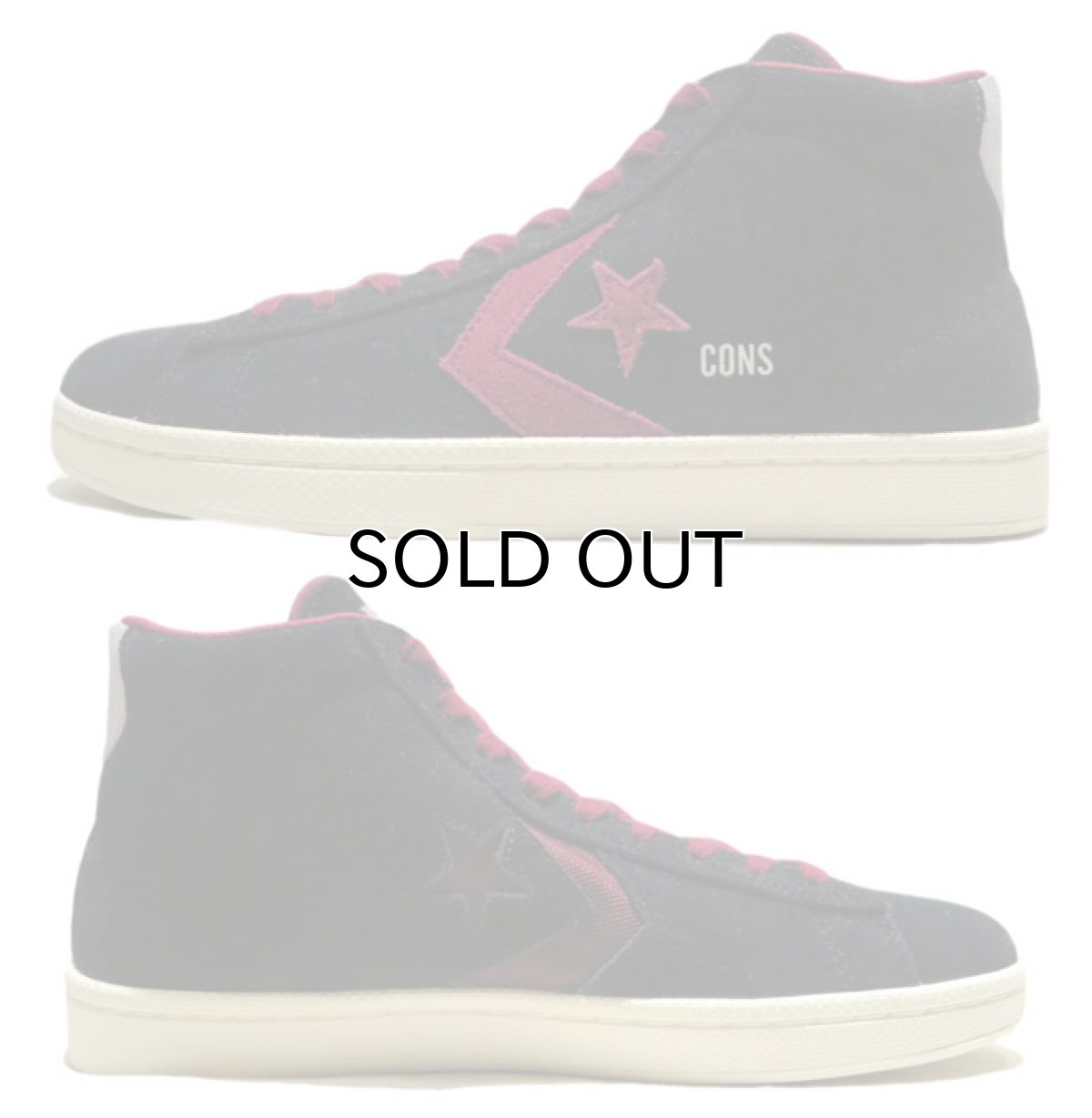 画像3: NEW CONVERSE "PRO LEATHER MID" Suede Skate Shoes  -NIKE ルナロンソール-　Black/Burgundy　size 11 (3)