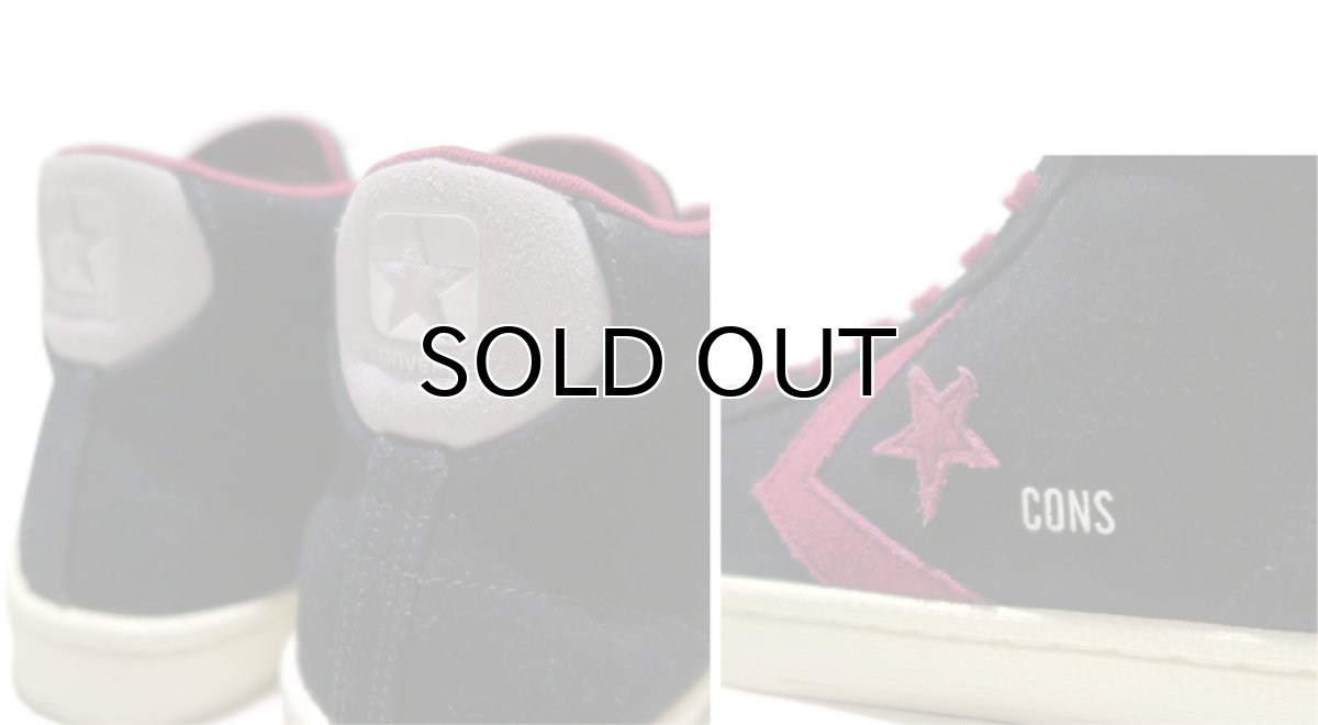 画像4: NEW CONVERSE "PRO LEATHER MID" Suede Skate Shoes  -NIKE ルナロンソール-　Black/Burgundy　size 11 (4)