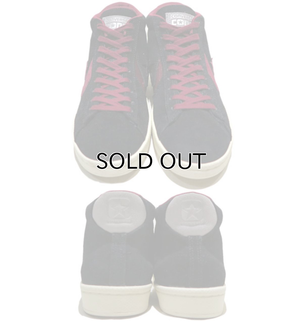 画像2: NEW CONVERSE "PRO LEATHER MID" Suede Skate Shoes  -NIKE ルナロンソール-　Black/Burgundy　size 11 (2)
