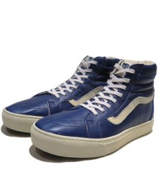 画像1: NEW VANS "SK8-HI" Leather Skate Shoes　NAVY　size 9 (1)