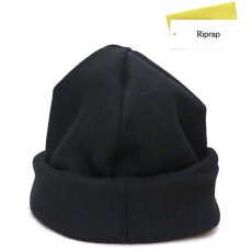 画像1: Riprap "MELTON WATCH CAP" -made in JAPAN-　color : BLACK　size : M (59cm) (1)