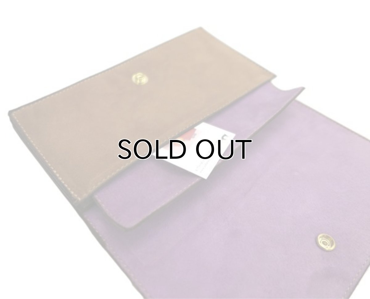画像6: "JUTTA NEUMANN" Leather Wallet "the Waiter's Wallet"  -Suede-  color : Suede Brown / Lavender (6)