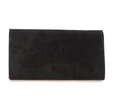 画像3: "JUTTA NEUMANN" Leather Wallet "the Waiter's Wallet"  -Suede-  color : Suede Black / Deep Orenge (3)
