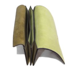 画像7: "JUTTA NEUMANN" Leather Wallet "the Waiter's Wallet"  -Suede-  color : Suede Green / Lime Green (7)