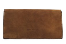 画像3: "JUTTA NEUMANN" Leather Wallet "the Waiter's Wallet"  -Suede-  color : Suede Brown / Orange (3)