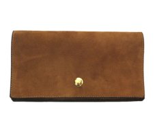 画像2: "JUTTA NEUMANN" Leather Wallet "the Waiter's Wallet"  -Suede-  color : Suede Brown / Lavender (2)