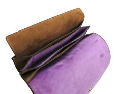 画像7: "JUTTA NEUMANN" Leather Wallet "the Waiter's Wallet"  -Suede-  color : Suede Brown / Lavender (7)