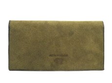 画像3: "JUTTA NEUMANN" Leather Wallet "the Waiter's Wallet"  -Suede-  color : Suede Green / Dark Brown (3)