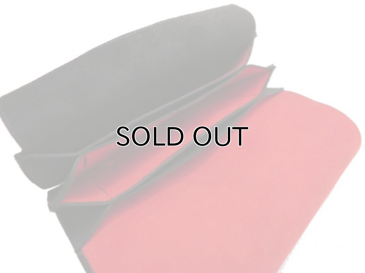 画像8: "JUTTA NEUMANN" Leather Wallet "the Waiter's Wallet"  -Suede-  color : Suede Black / Deep Orenge (8)