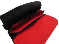 画像8: "JUTTA NEUMANN" Leather Wallet "the Waiter's Wallet"  -Suede-  color : Suede Black / Deep Orenge (8)