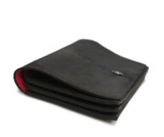 画像4: "JUTTA NEUMANN" Leather Wallet "the Waiter's Wallet"  -Suede-  color : Suede Black / Deep Orenge (4)