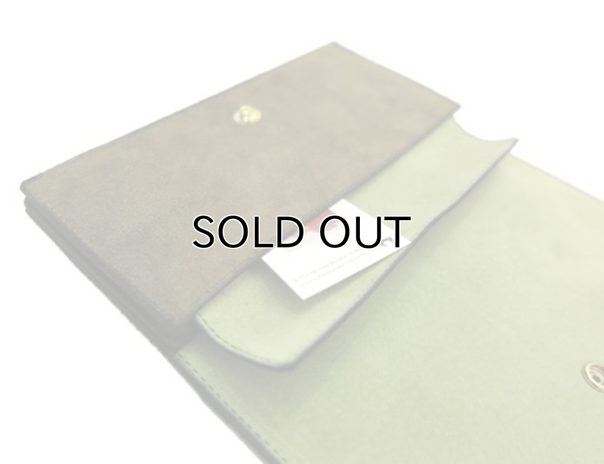 画像8: "JUTTA NEUMANN" Leather Wallet "the Waiter's Wallet"  -Suede-  color : Suede Green / Lime Green (8)