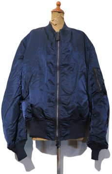 画像1: 1990's "ALPHA INDUSTRIES" MA-1 Flight Jacket  DEAD STOCK  made in U.S.A.　NAVY　size XX-LARGE (1)