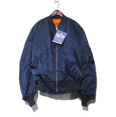 画像2: 1990's "ALPHA INDUSTRIES" MA-1 Flight Jacket  DEAD STOCK  made in U.S.A.　NAVY　size XX-LARGE (2)