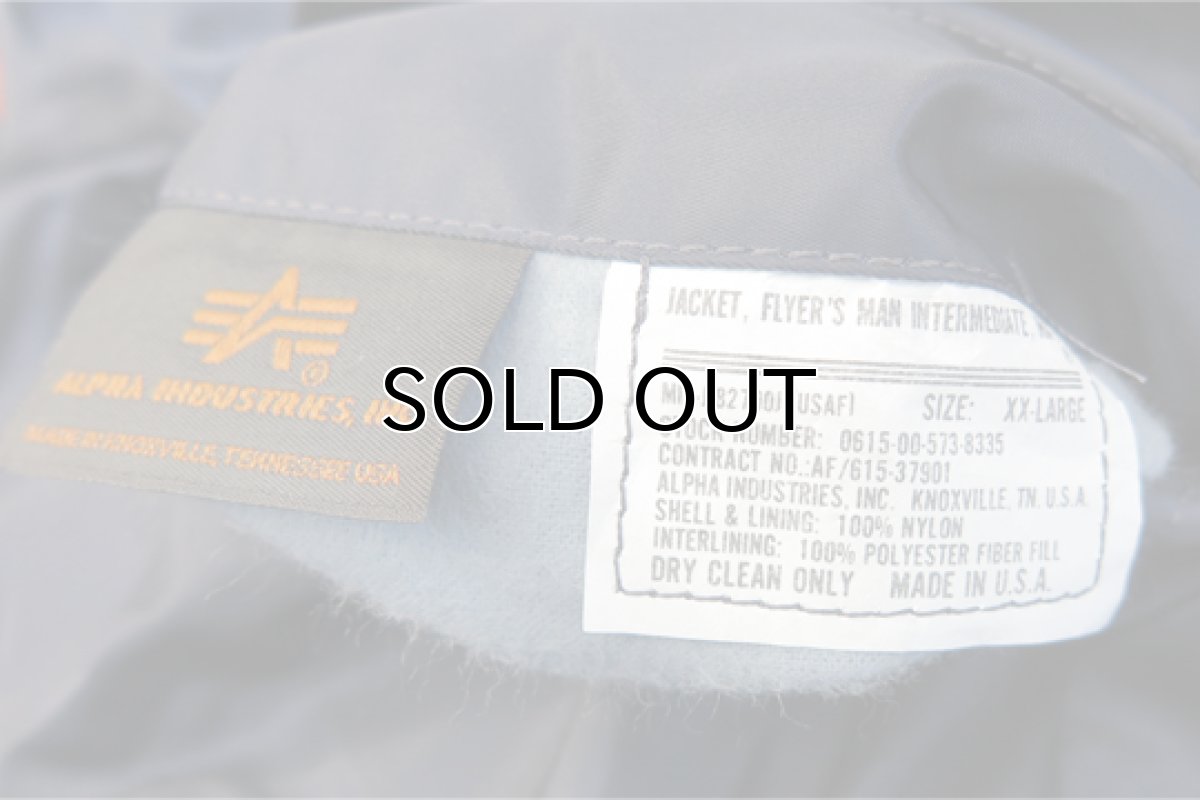 画像6: 1990's "ALPHA INDUSTRIES" MA-1 Flight Jacket  DEAD STOCK  made in U.S.A.　NAVY　size XX-LARGE (6)