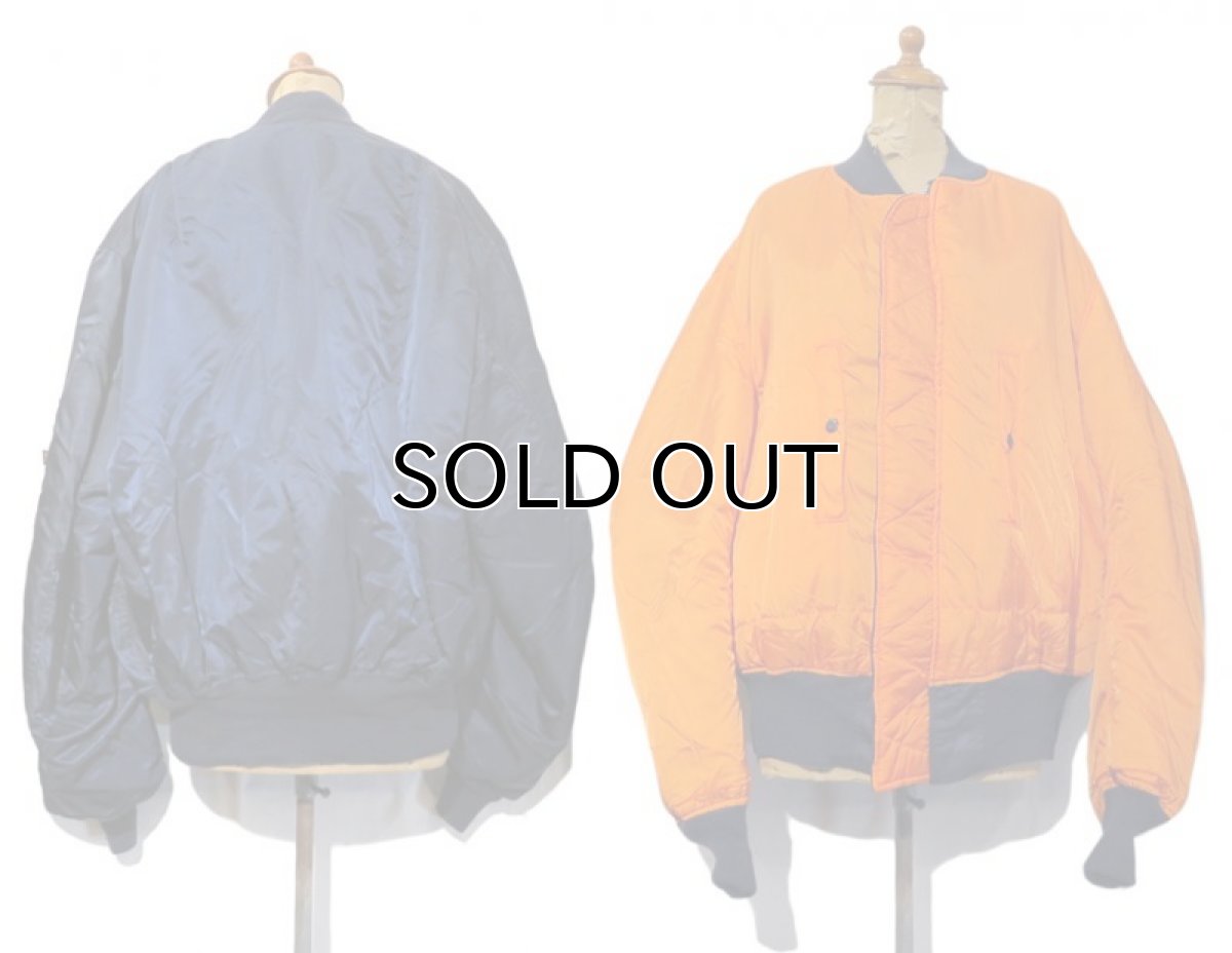 画像3: 1990's "ALPHA INDUSTRIES" MA-1 Flight Jacket  DEAD STOCK  made in U.S.A.　NAVY　size XX-LARGE (3)