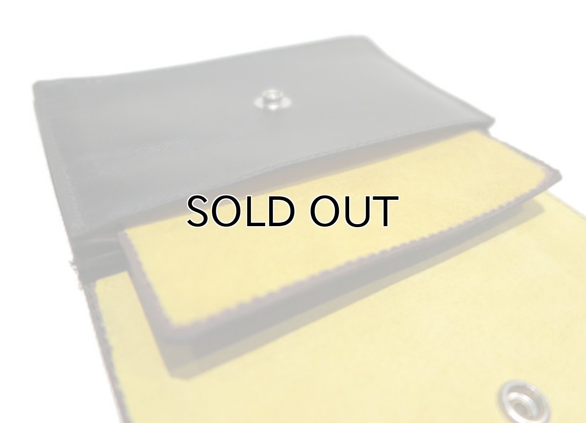 画像6: "JUTTA NEUMANN" Leather Wallet "the Waiter's Wallet"  Medium Size　color : Black / Yellow (6)