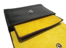 画像6: "JUTTA NEUMANN" Leather Wallet "the Waiter's Wallet"  Medium Size　color : Black / Yellow (6)