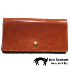 画像1: "JUTTA NEUMANN" Leather Wallet "the Waiter's Wallet"  color : Caramel / Yellow (1)