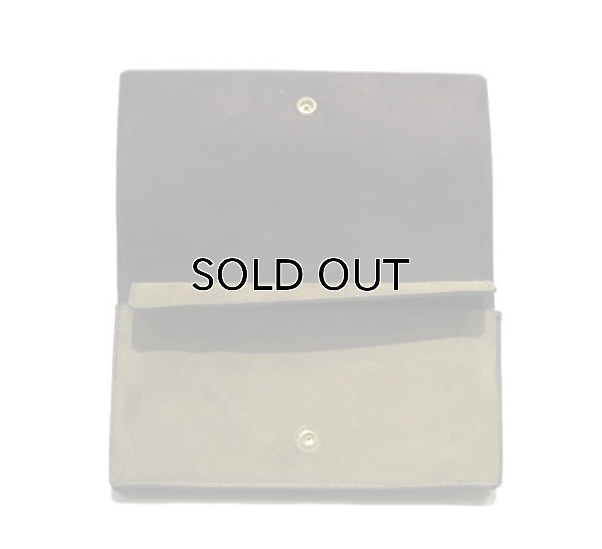 画像4: "JUTTA NEUMANN" Leather Wallet "the Waiter's Wallet"  -Suede-  color : Suede Green / Dark Brown (4)