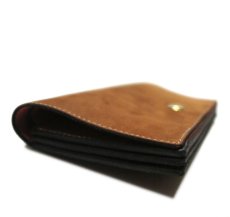 画像4: "JUTTA NEUMANN" Leather Wallet "the Waiter's Wallet"  -Suede-  color : Suede Brown / Orange (4)