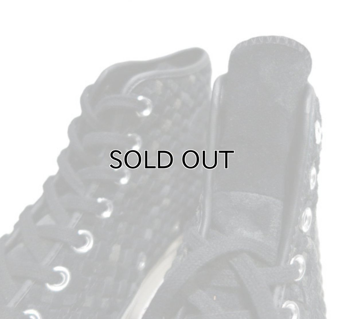 画像5: NEW Converse "First String" Hi-Cut Suede Sneaker　Black/Grey Woven　size 8 (5)