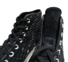 画像5: NEW Converse "First String" Hi-Cut Suede Sneaker　Black/Grey Woven　size 8 (5)