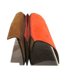 画像6: "JUTTA NEUMANN" Leather Wallet "the Waiter's Wallet"  -Suede-  color : Suede Brown / Orange (6)