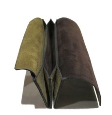 画像6: "JUTTA NEUMANN" Leather Wallet "the Waiter's Wallet"  -Suede-  color : Suede Green / Dark Brown (6)